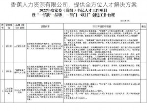 香蕉人力资源有限公司，提供全方位人才解决方案