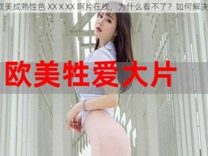 欧美成熟性色 XXⅩXX 啊片在线，为什么看不了？如何解决？