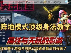 《全民突击 RPG：满阶满级属性大揭秘》