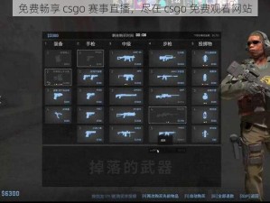 免费畅享 csgo 赛事直播，尽在 csgo 免费观看网站