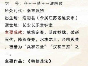 韩信：除兵仙称号外，还有何荣誉被历史推崇，一代英豪探究深究之历程