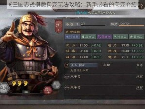 《三国志战棋版向宠玩法攻略：新手必看的向宠介绍》