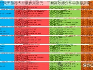 天天酷跑太空漫步克隆战：三套高效爆分阵容推荐指南