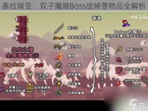 泰拉瑞亚：双子魔眼Boss战掉落物品全解析