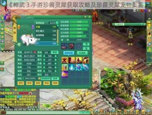 《神武 3 手游珍兽灵犀获取攻略及珍兽灵犀宠物图鉴》