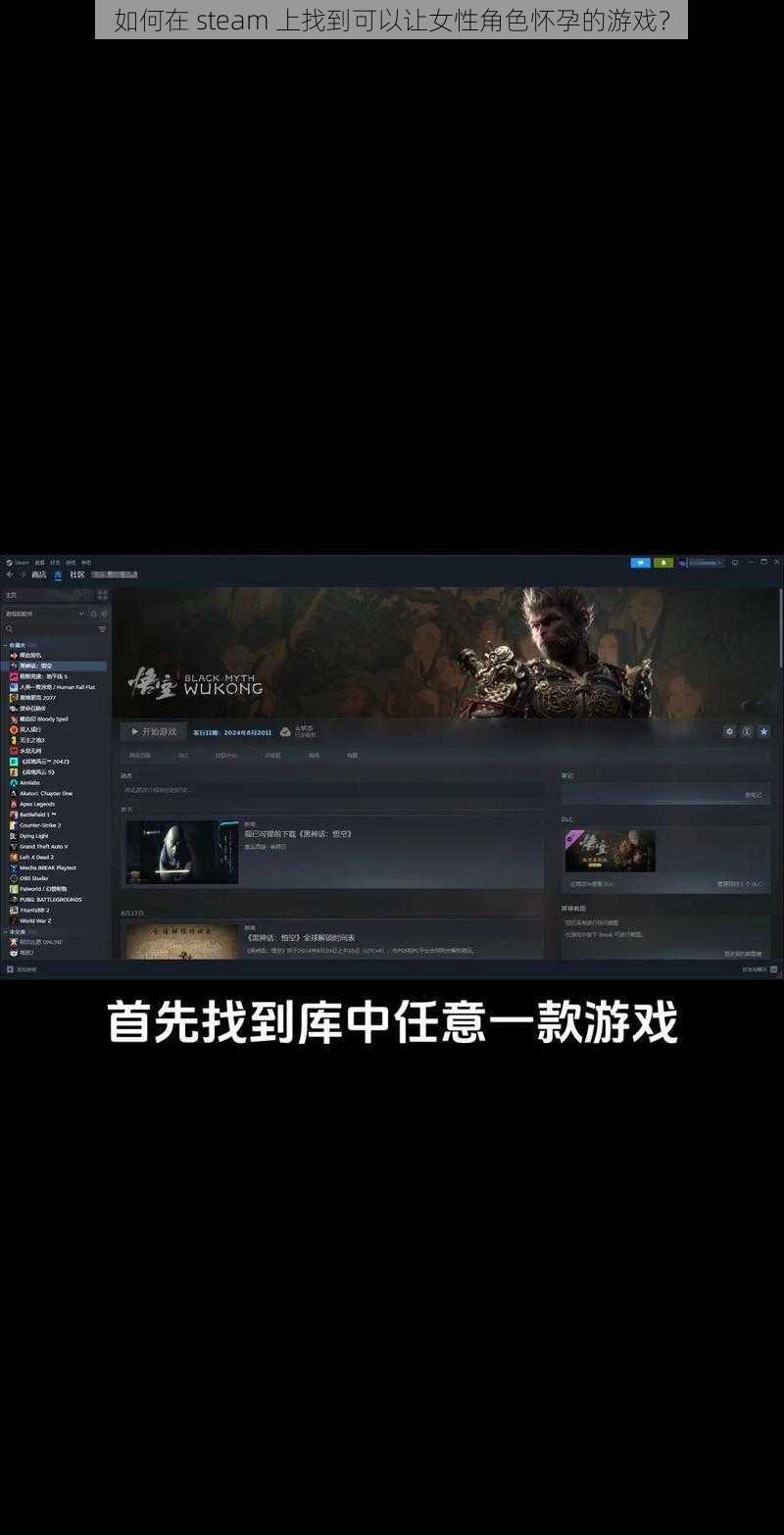 如何在 steam 上找到可以让女性角色怀孕的游戏？