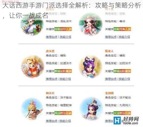 大话西游手游门派选择全解析：攻略与策略分析，让你一战成名