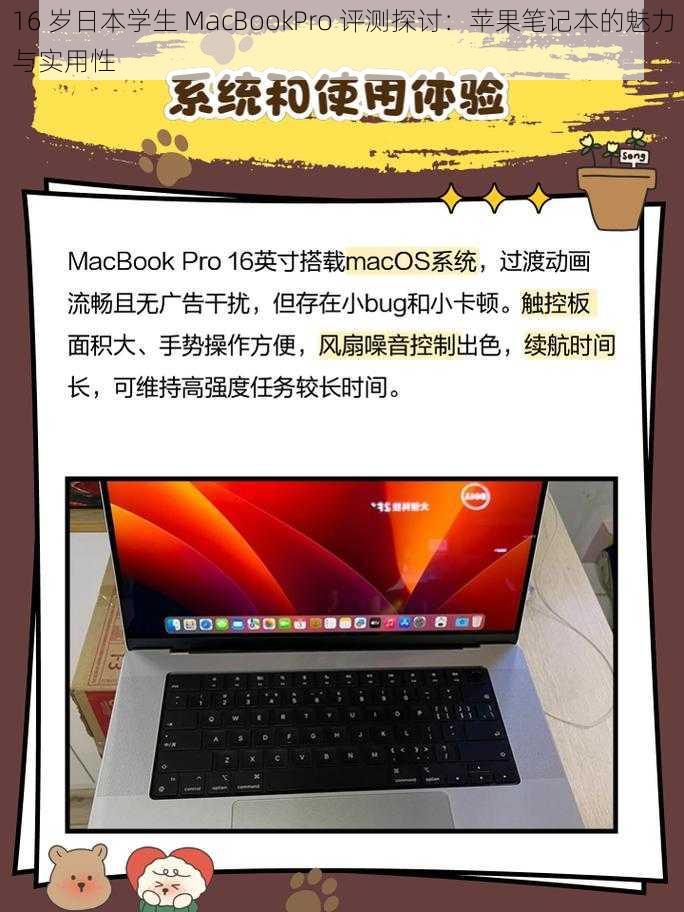 16 岁日本学生 MacBookPro 评测探讨：苹果笔记本的魅力与实用性