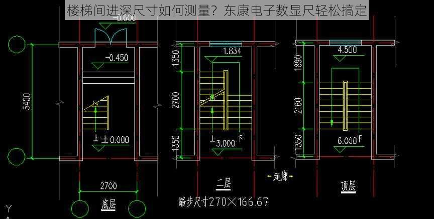 楼梯间进深尺寸如何测量？东康电子数显尺轻松搞定