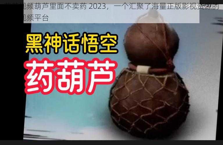 葫芦视频葫芦里面不卖药 2023，一个汇聚了海量正版影视资源的在线视频平台