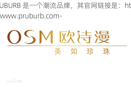 PRUBURB 是一个潮流品牌，其官网链接是：https---www.pruburb.com-