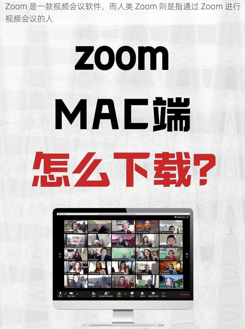 Zoom 是一款视频会议软件，而人类 Zoom 则是指通过 Zoom 进行视频会议的人