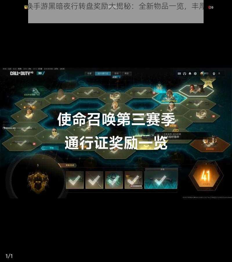 使命召唤手游黑暗夜行转盘奖励大揭秘：全新物品一览，丰厚奖励等你来拿