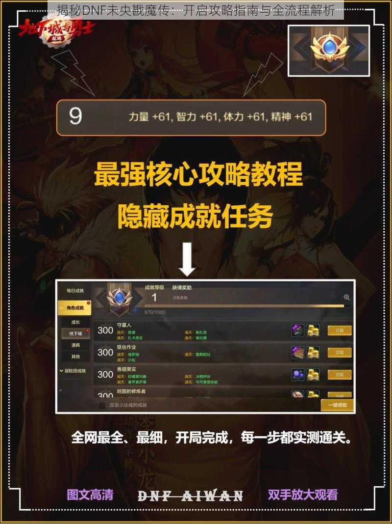 揭秘DNF未央戡魔传：开启攻略指南与全流程解析