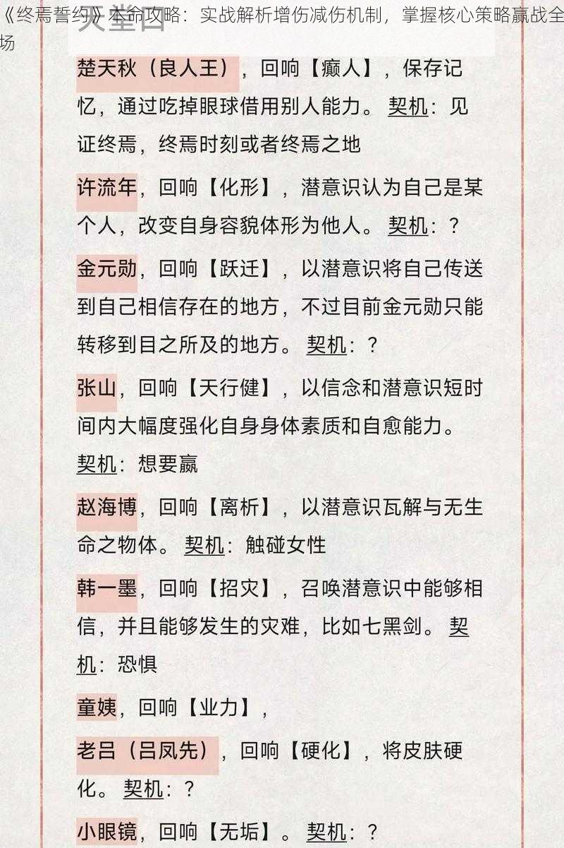 《终焉誓约》本命攻略：实战解析增伤减伤机制，掌握核心策略赢战全场