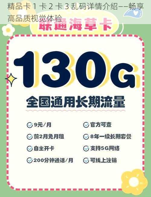 精品卡 1 卡 2 卡 3 乱码详情介绍——畅享高品质视觉体验