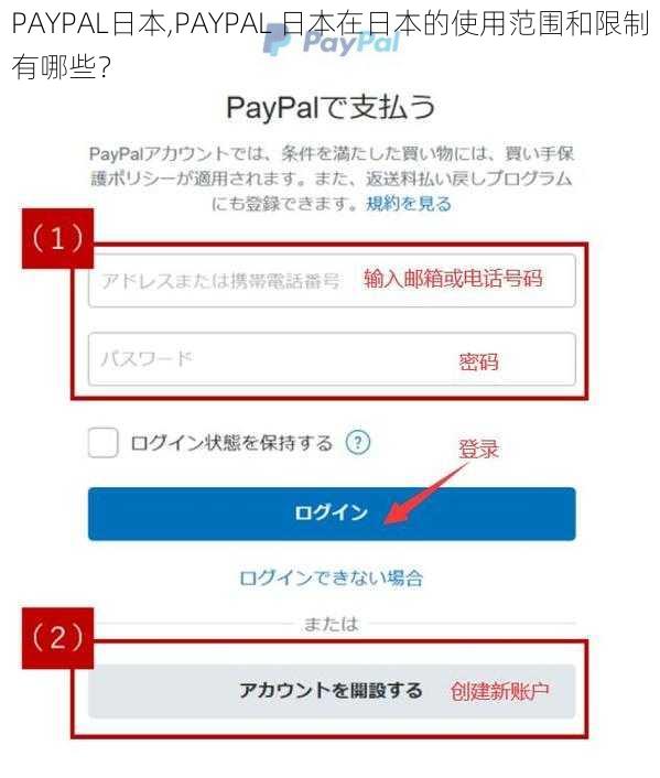 PAYPAL日本,PAYPAL 日本在日本的使用范围和限制有哪些？