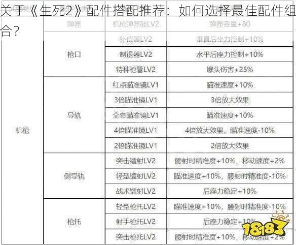 关于《生死2》配件搭配推荐：如何选择最佳配件组合？