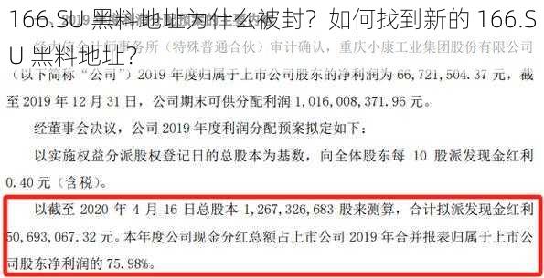 166.SU 黑料地址为什么被封？如何找到新的 166.SU 黑料地址？