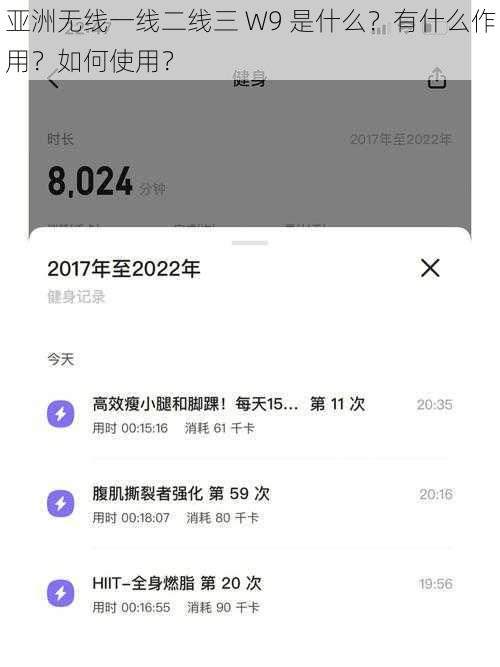 亚洲无线一线二线三 W9 是什么？有什么作用？如何使用？