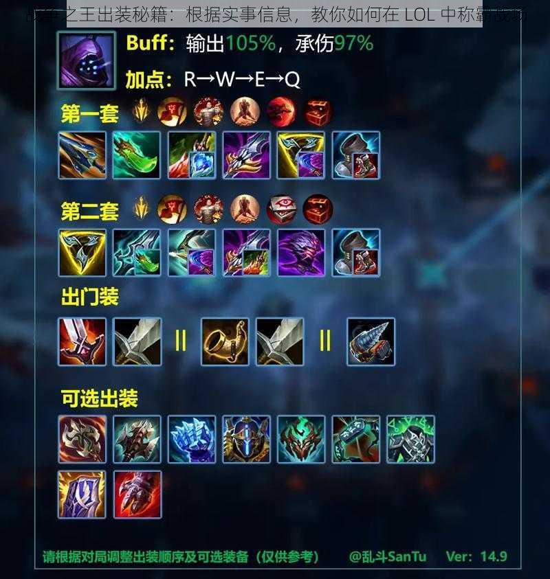 战争之王出装秘籍：根据实事信息，教你如何在 LOL 中称霸战场