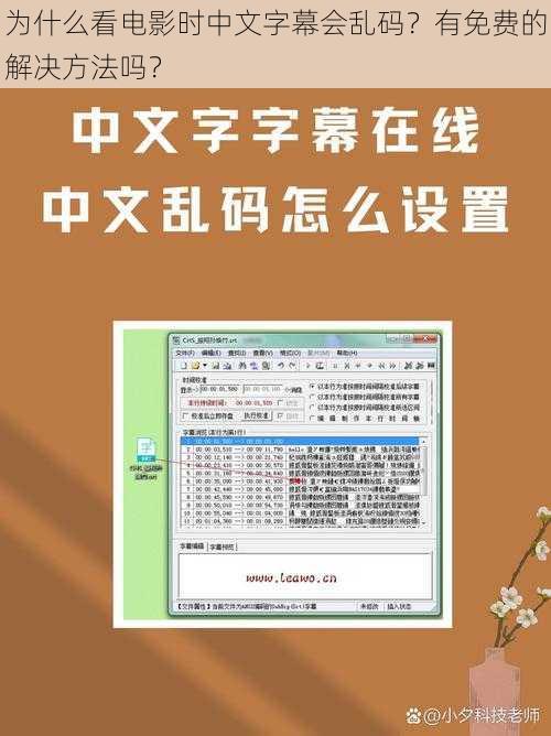 为什么看电影时中文字幕会乱码？有免费的解决方法吗？