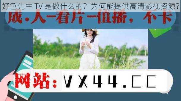 好色先生 TV 是做什么的？为何能提供高清影视资源？