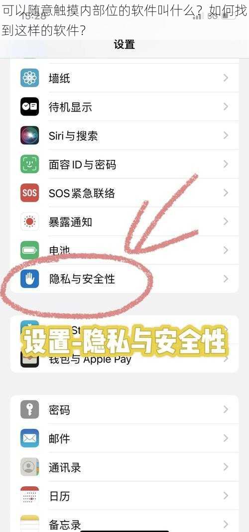 可以随意触摸内部位的软件叫什么？如何找到这样的软件？