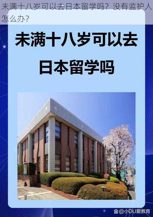 未满十八岁可以去日本留学吗？没有监护人怎么办？