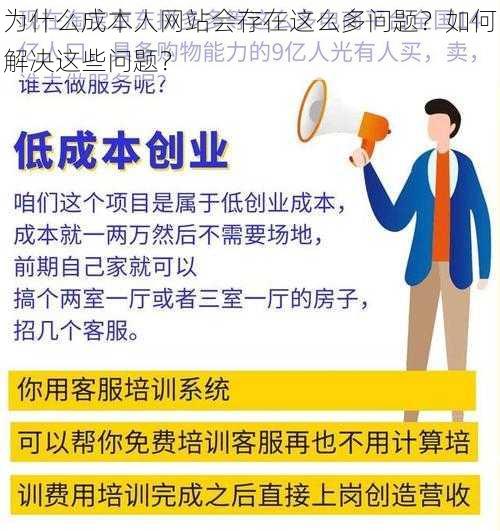 为什么成本人网站会存在这么多问题？如何解决这些问题？