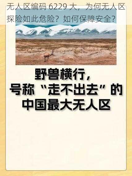 无人区编码 6229 大，为何无人区探险如此危险？如何保障安全？