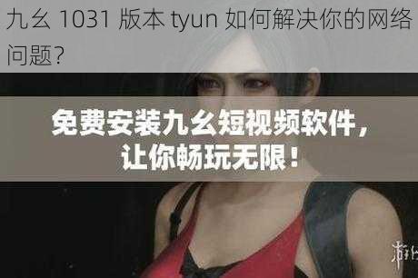 九幺 1031 版本 tyun 如何解决你的网络问题？