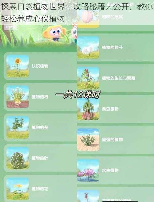 探索口袋植物世界：攻略秘籍大公开，教你轻松养成心仪植物