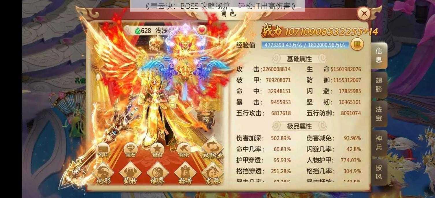 《青云诀：BOSS 攻略秘籍，轻松打出高伤害》